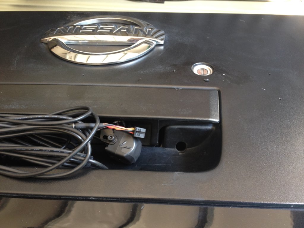 My tailgate backup camera install. Nissan Titan Forum